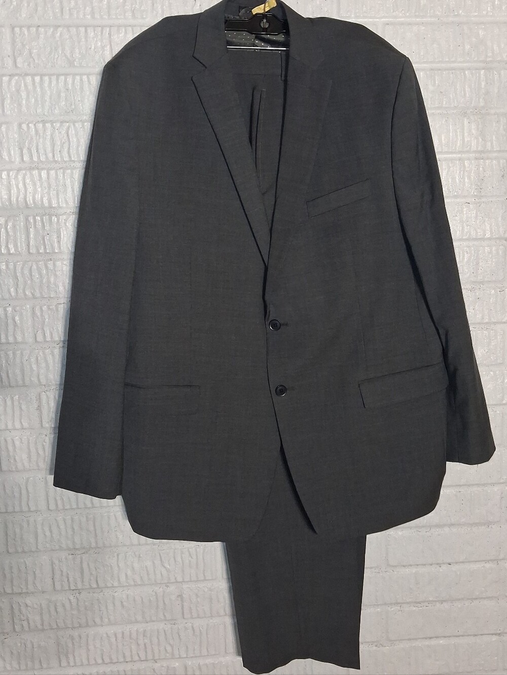 Collection By Michael Strahan Classic Men's Gray 48L Suit Blazer and Pants 42x32